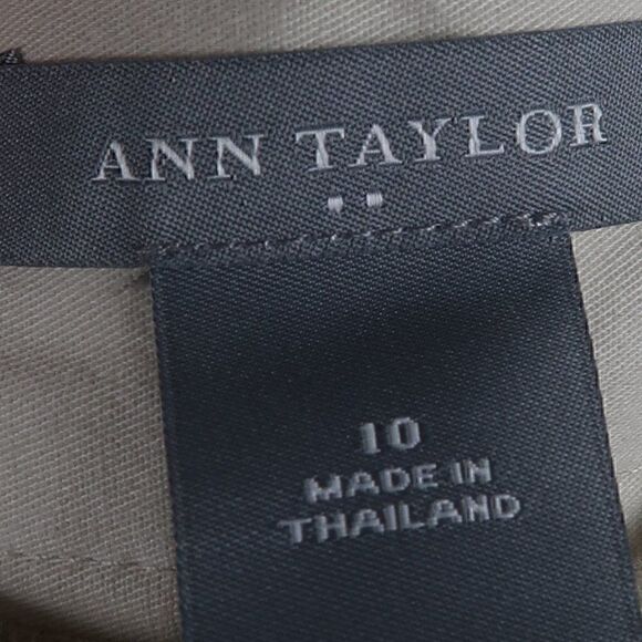 ANN TAYLOR KHAKI TAN MINI SKIRT WITH POCKETS SIZE 10 - Picture 2 of 10